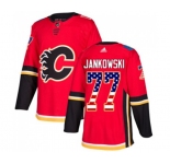 Youth Calgary Flames #77 Mark Jankowski Authentic Red USA Flag Fashion Hockey Jersey