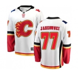 Youth Calgary Flames #77 Mark Jankowski Authentic White Away Fanatics Branded Breakaway Hockey Jersey