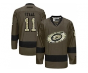 Carolina Hurricanes #11 Jordan Staal Green Salute to Service Stitched NHL Jersey