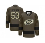 Carolina Hurricanes #53 Jeff Skinner Green Salute to Service Stitched NHL Jersey