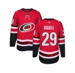 Men Adidas Carolina Hurricanes #29 Bryan Bickell Authentic Red Home NHL Jersey