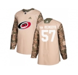 Men Adidas Carolina Hurricanes #57 Trevor Van Riemsdyk Camo Authentic 2017 Veterans Day Stitched NHL Jersey
