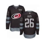 Men's Adidas Carolina Hurricanes #26 John-Michael Liles Authentic Black 1917-2017 100th Anniversary NHL Jersey