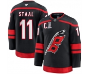 Men's Carolina Hurricanes #11 Jordan Staal Black 2026 Stanley Cup Champions And C Patch Home Stitched Hockey Jersey