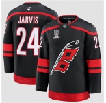 Men's Carolina Hurricanes #24 Seth Jarvis Black 2026 Stanley Cup Champions Home Stitched Jersey