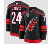 Men's Carolina Hurricanes #24 Seth Jarvis Black 2026 Stanley Cup Final Home Premium Hockey Stitched Jersey