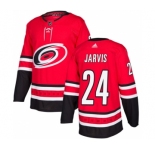 Men's Carolina Hurricanes #24 Seth Jarvis Red Stitched Jersey
