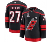 Men's Carolina Hurricanes #27 Nikolaj Ehlers Black 2026 Stanley Cup Champions Home Stitched Hockey Jersey