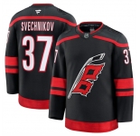 Men's Carolina Hurricanes #37 Andrei Svechnikov Black 2024-25 Home Stitched Hockey Jersey