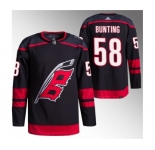 Men's Carolina Hurricanes #58 Michael Bunting Black Stitched Jersey