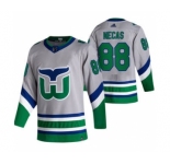 Men's Carolina Hurricanes #88 Martin Necas Grey 2020-21 Reverse Retro Alternate Hockey Jersey