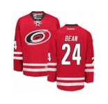 Men's Reebok Carolina Hurricanes #24 Jake Bean Authentic Red Home NHL Jersey