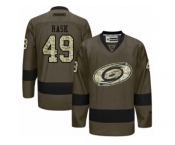 Men's Reebok Carolina Hurricanes #49 Victor Rask Authentic Green Salute to Service NHL Jersey