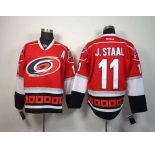 nhl jerseys carolina hurricanes #11 j.staal red[patch A]