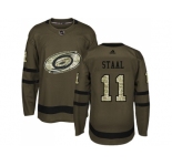 Youth Adidas Carolina Hurricanes #11 Jordan Staal Green Salute to Service Stitched NHL Jersey