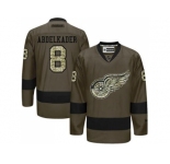 Detroit Red Wings #8 Justin Abdelkader Green Salute to Service Stitched NHL Jersey