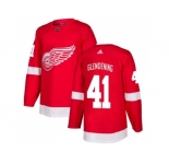 Men Adidas Detroit Red Wings #41 Luke Glendening Red Home Authentic Stitched NHL Jersey