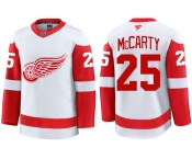 Men's Detroit Red Wings #25 Darren McCarty White 2024 Road Stitched Hockey Jersey