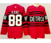 Men's Detroit Red Wings #88 Patrick Kane Red 2024-25 Reverse Retro Stitched Jersey