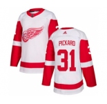 Men's Red Wings #31 Calvin Pickard Red Home Authentic Drift Fashion Stitched Hockey Jersey