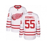 Men's Reebok Detroit Red Wings #55 Niklas Kronwall Authentic White 2017 Centennial Classic NHL Jersey