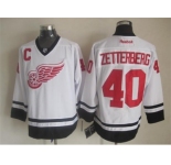nhl jerseys detroit red wings #40 henrik zetterberg black-white
