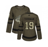 Women Adidas Detroit Red Wings #19 Steve Yzerman Green Salute to Service Stitched NHL Jersey