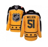 Youth Reebok Detroit Red Wings #51 Frans Nielsen Authentic Yellow Atlantic Division 2017 All-Star NHL Jersey