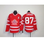 youth nhl team canada #87 crosby red[patch A]