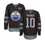 Adidas Edmonton Oilers #10 Esa Tikkanen Authentic Black 1917-2017 100th Anniversary NHL Jersey