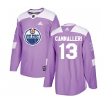 Adidas Edmonton Oilers #13 Mike Cammalleri Authentic Purple Fights Cancer Practice NHL Jersey
