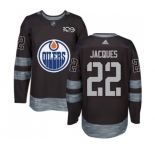 Adidas Edmonton Oilers #22 Jean-Francois Jacques Authentic Black 1917-2017 100th Anniversary NHL Jersey