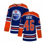 Adidas Edmonton Oilers #46 Pontus Aberg Authentic Royal Blue Alternate NHL Jersey