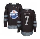 Adidas Edmonton Oilers #7 Paul Coffey Authentic Black 1917-2017 100th Anniversary NHL Jersey