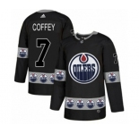 Adidas Edmonton Oilers #7 Paul Coffey Authentic Black Team Logo Fashion NHL Jersey