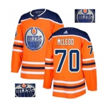 Adidas Edmonton Oilers #70 Ryan McLeod Authentic Orange Fashion Gold NHL Jersey