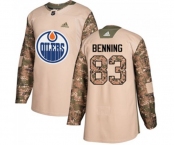 Adidas Edmonton Oilers #83 Matt Benning Authentic Camo Veterans Day Practice NHL Jersey