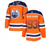 Adidas Edmonton Oilers #93 Ryan Nugent-Hopkins Authentic Orange Drift Fashion NHL Jersey