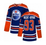 Adidas Edmonton Oilers #93 Ryan Nugent-Hopkins Premier Royal Blue Alternate NHL Jersey