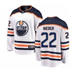 Edmonton Oilers #22 Tobias Rieder Authentic White Away Fanatics Branded Breakaway NHL Jersey