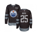 Men Adidas Edmonton Oilers #25 Darnell Nurse Black 1917-2017 100th Anniversary Stitched NHL Jersey