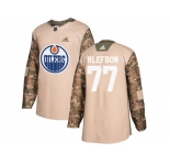 Men Adidas Edmonton Oilers #77 Oscar Klefbom Camo Authentic 2017 Veterans Day Stitched NHL Jersey