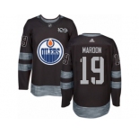 Men's Adidas Edmonton Oilers #19 Patrick Maroon Authentic Black 1917-2017 100th Anniversary NHL Jersey