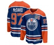 Men's Edmonton Oilers #97 Connor McDavid Royal 2025 Stanley Cup Final Home Breakaway Jersey