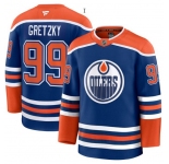 Men's Edmonton Oilers #99 Wayne Gretzky Royal 2025 Premium Home Stitched Hockey Jersey