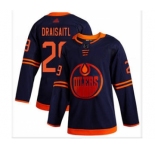 Men's Oilers #29 Leon Draisaitl Navy Alternate Authentic Stitched Hockey Jersey