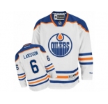 Men's Reebok Edmonton Oilers #6 Adam Larsson Authentic White Away NHL Jersey