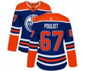 Women Adidas Edmonton Oilers #67 Benoit Pouliot Authentic Royal Blue Alternate NHL Jersey