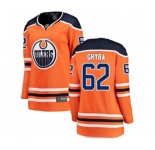Women Edmonton Oilers #62 Eric Gryba Fanatics Branded Orange Home Breakaway NHL Jersey