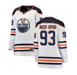 Women Edmonton Oilers #93 Ryan Nugent-Hopkins Authentic White Away Fanatics Branded Breakaway NHL Jersey